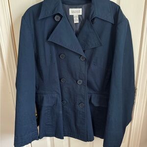 Uniform John Paul Richard Navy Double Breasted Work Office Jacket Blazer Size 16